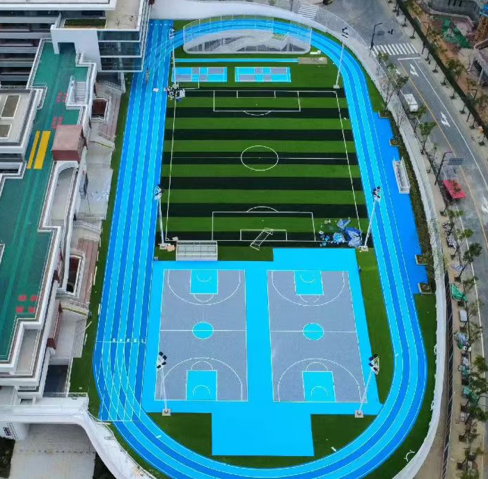 烟台市透气型塑胶跑道足球场人造草坪 - 方案